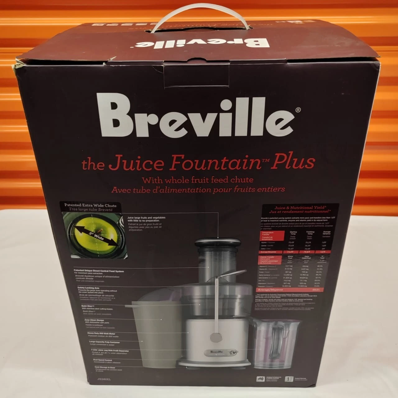 NEW Breville Juice Fountain Plus JE98XL Centrifugal Juicer 850W Stainless Steel