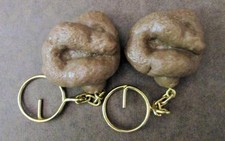 Lote de 2 llaveros de mierda de caca de perro novedad mordaza regalo