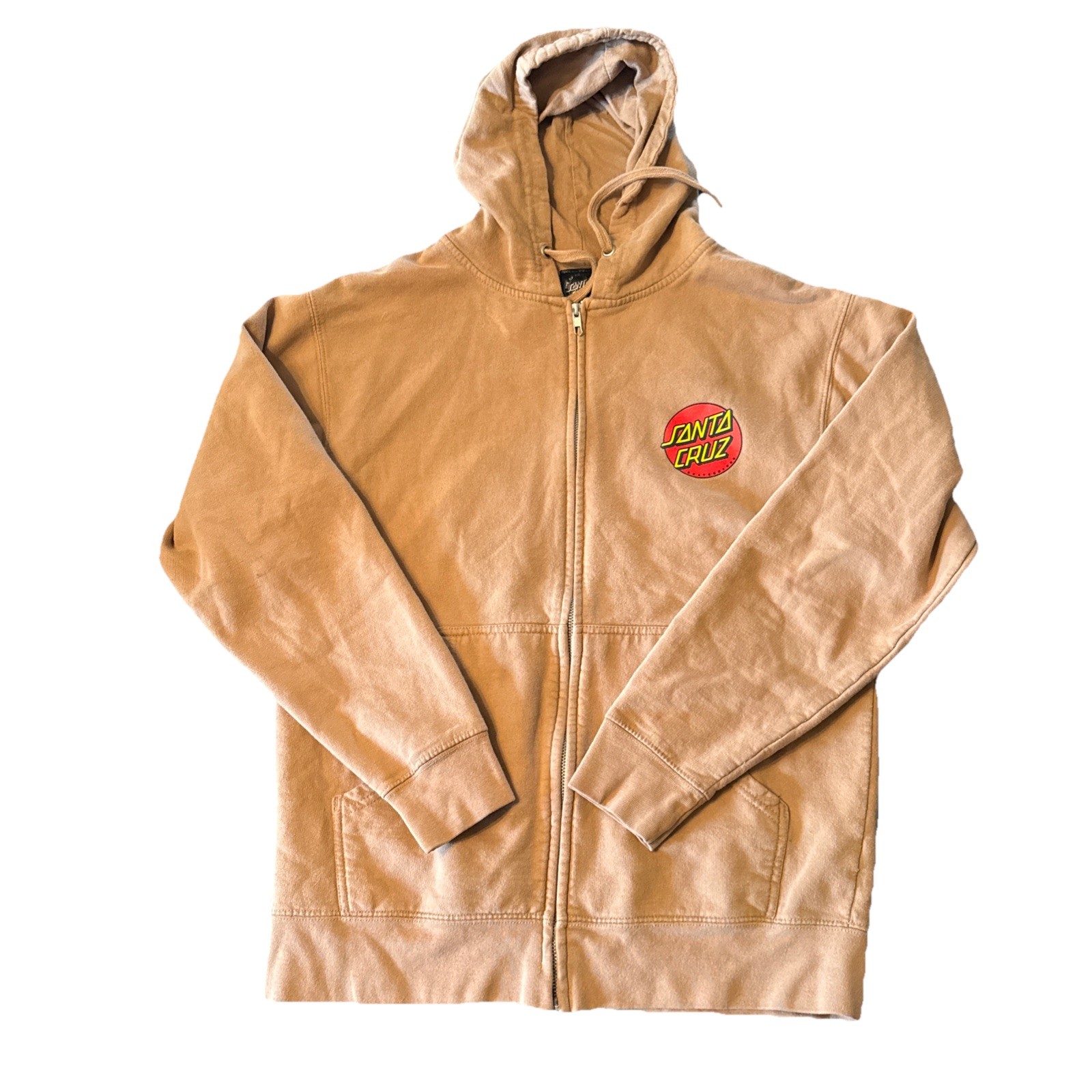 Santa Cruz Skateboards Hoody Classic Dot Zip Sandstone Medium