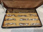 1930 silver-plated 12 knife rests Christofle Gallia animal figurines Sandoz