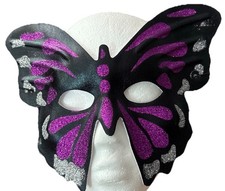 Butterfly Mask Glitter Purple Silver by Forum Mascarade Ball Prom Halloween Wed