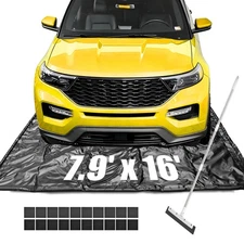 Garage Floor Containment Mat Waterproof Protection Mud Rain Under Car 16' x 7'9"