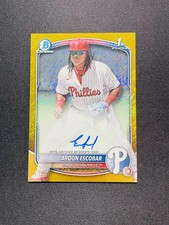 2025 Bowman Chrome Prospects Aroon Escobar Auto Gold Shimmer 11/50 1ST KE21