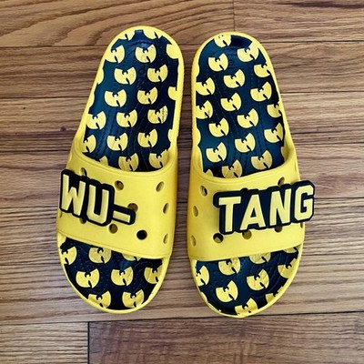 Crocs x Wu-Tang Clan Classic Men s Slides Size 9 Black Yellow Summer Slides