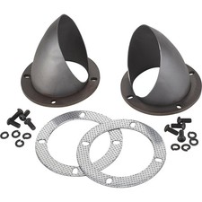 3.50 Lake Style Exhaust Header Turn-outs Plain Steel Finish Pair 3.50 Lake Style Exhaust Header Turn-outs Plain Steel Finish Pair