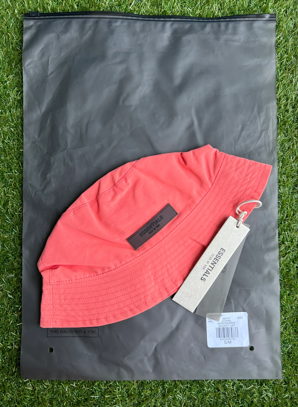 FEAR OF GOD ESSENTIALS Essentials Fear of God nebbia cappello a secchio corallo rosa taglie S M nuovo