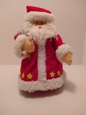 Vintage International Silver Co. Plush Santa 1998 Weighted Bottom Felt Cloth