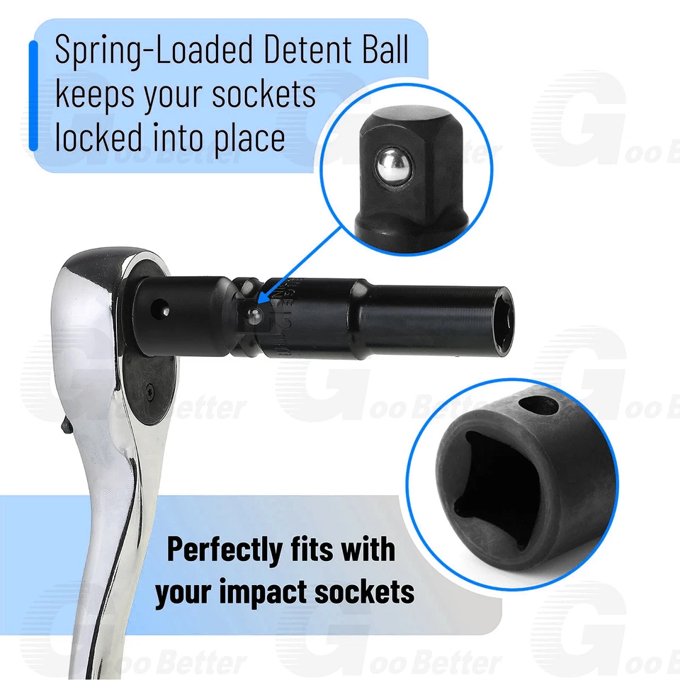 4 pack Air Impact Socket Adapter Set 3/8" to 1/4" 1/2 inch Drive Ratchet Reducer - Image 4 of 4