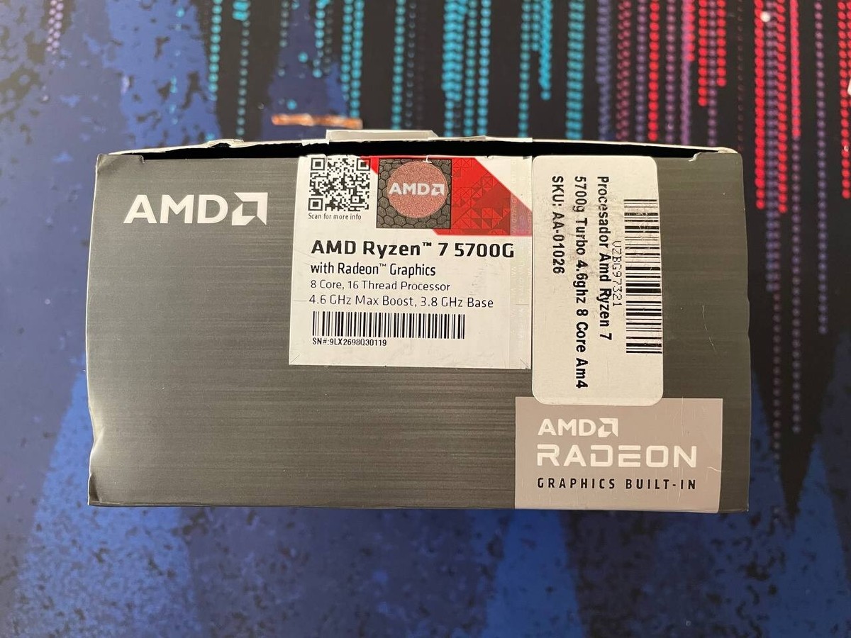 AMD Ryzen 7 5700G 8-Core, 16-Thread Unlocked Desktop Processor