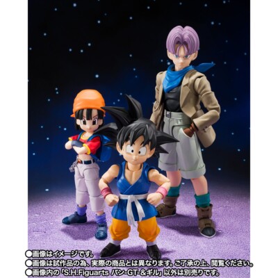 DRAGON BALL GT S.H.Figuarts SET SON GOKU + TRUNKS + PAN -GT 