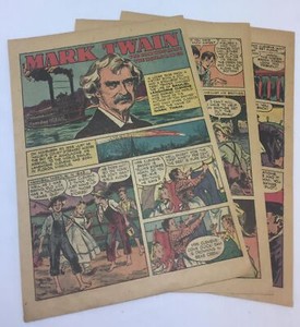 1944 five page cartoon story ~ MARK TWAIN ~ Samuel Clemens