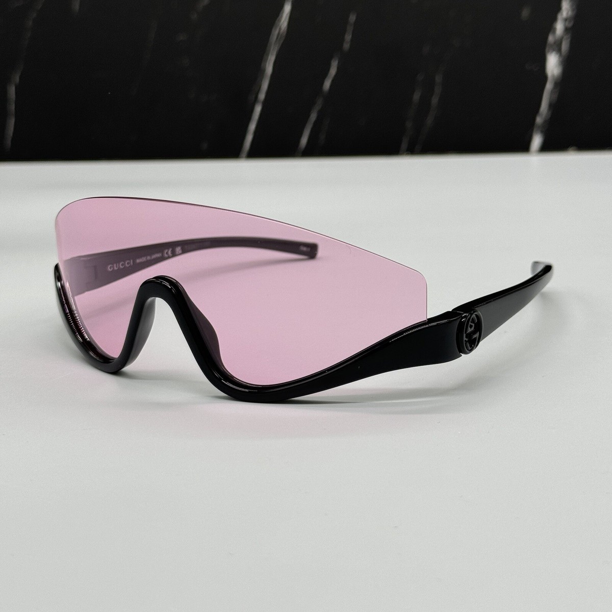 NEW GG1650S 002 GUCCI BLACK PINK SHIELD UNISEX GUCCI 