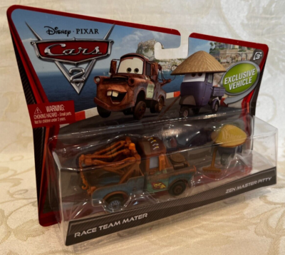 Disney Pixar Cars 2 RACE TEAM MATER & ZEN MASTER PITTY 2 Pack