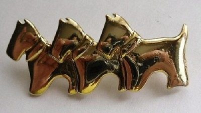 Broche Barrette Vintage En Métal Doré - Rouge, Alliage, Parfaite Pour Un Look Rétro