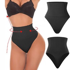 Women's High Waist Panties Tummy Control Body Shaper Butt Lifter Thong Shapewear