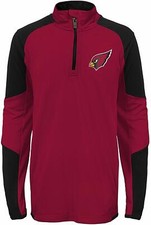 Outerstuff NFL Football Kids Boys Arizona Cardinals 1/4 Zip Performance Top