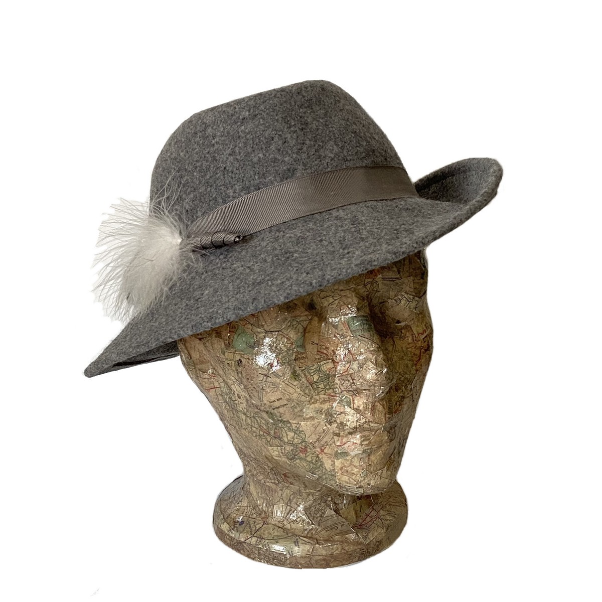 Gray Wool Feather Accent Women\'s Hat Women main image 4