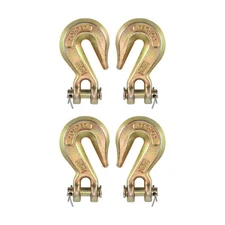 4 Pack G70 3/8" Clevis Grab Hooks Tow Chain Hook Flatbed Tie Down Truck Trailer
