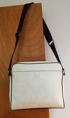 Authentic COACH #26077 Black/White Leather Charles Camera