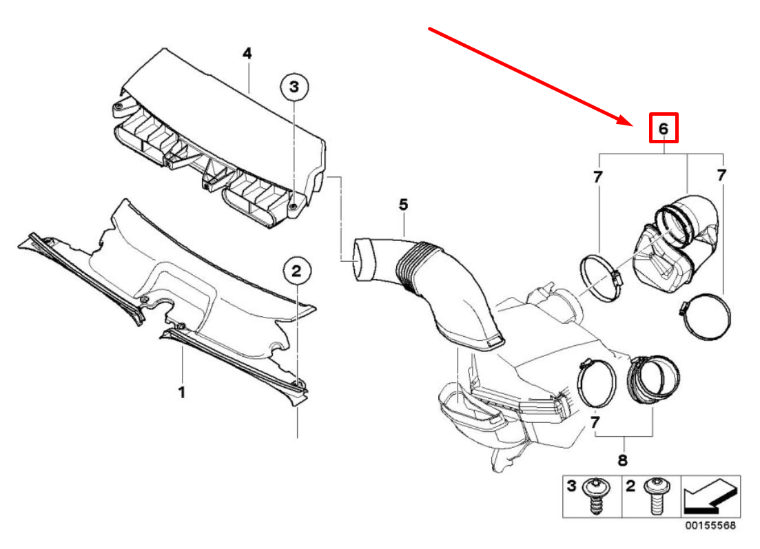Lufteinlassreinigungsschlauch 281403X000 - PVC Schlauch Für Motorluftsystem