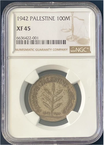 Palestine- British Mandate 100 Mils 1942 NGC XF45
