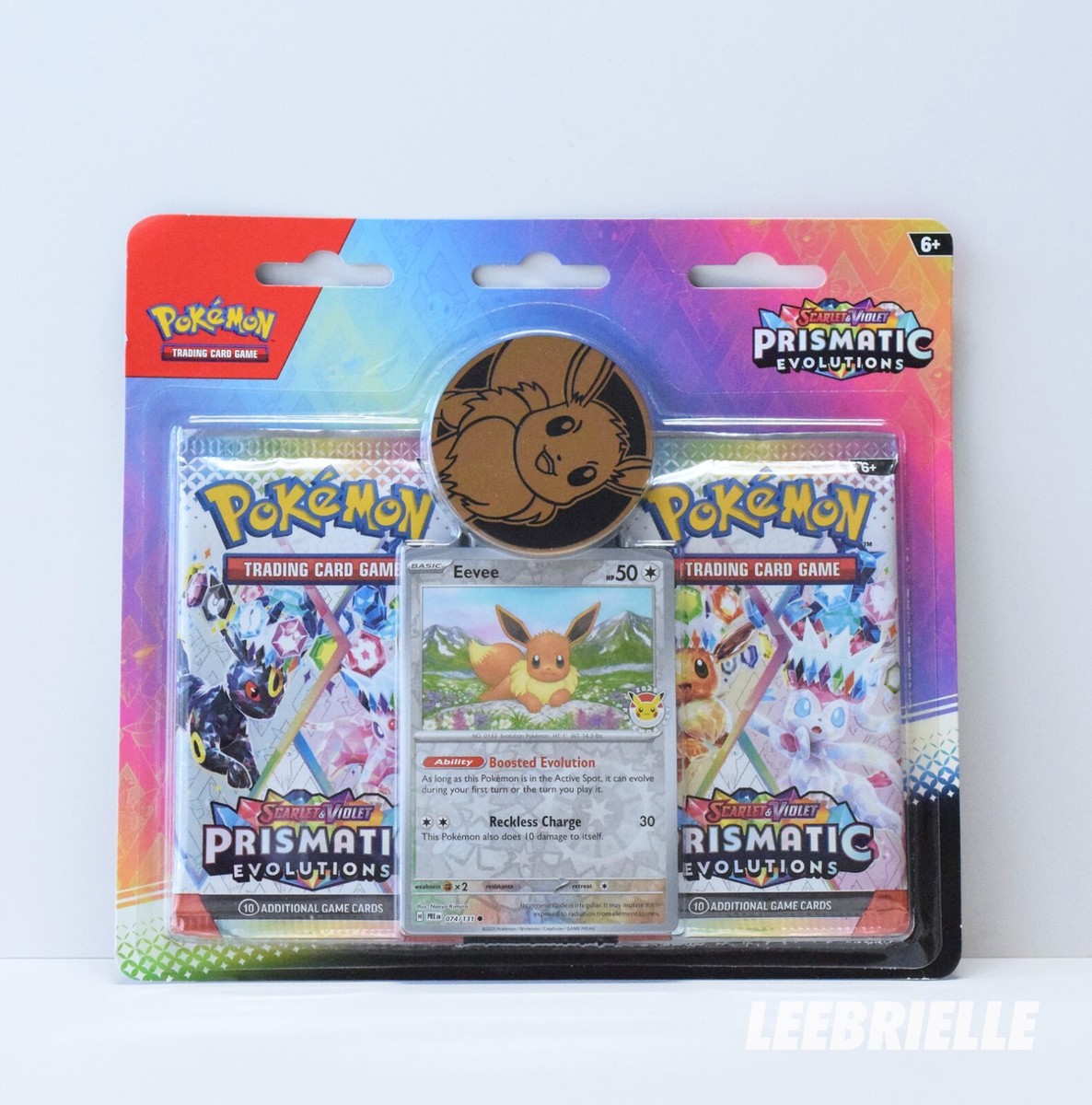 4 Pokemon TCG SV 8.5 Prismatic Evolutions 2 Pack Pokemon Day