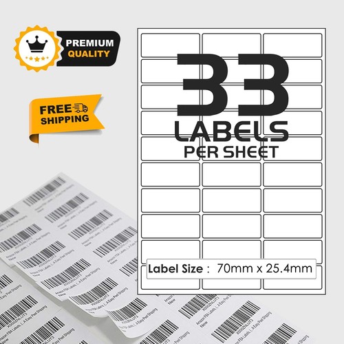 A4 Paper Sticker Office Mailing Labels Address Laser Inkjet Print Multi Size - Picture 16 of 17