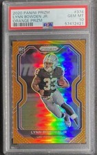 Lynn Bowden Jr 2020 Panini Prizm Orange Prizm #374 Rookie RC - /249 - PSA 10