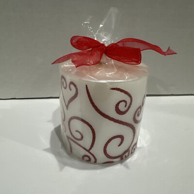 Langley Empire Candle Co. Valentines Day Candle 3x3 Glitter Pillar
