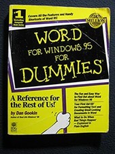 Word For Windows 95 For Dummies Paperback 95 Dan Gookin