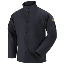 Revco Black Stallion 9oz Black FR Cotton Welding Jacket (X-Large) (FBK9-30C)