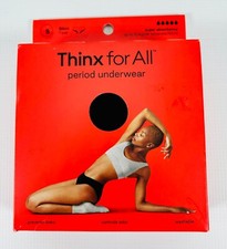 THINX FOR ALL PERIOD UNDERWEAR  S  BLACK BIKINI  SUPER ABSORBENCY