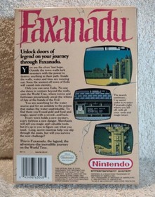 Faxanadu - (NES, 1989) *CIB w/ Poster + Case Protector* VGC* Tested! VINTAGE!