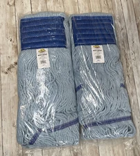 Bristles Looped Wet Mop Head, Blue Blend Wide HeadBand, Large Size, Blue 3042