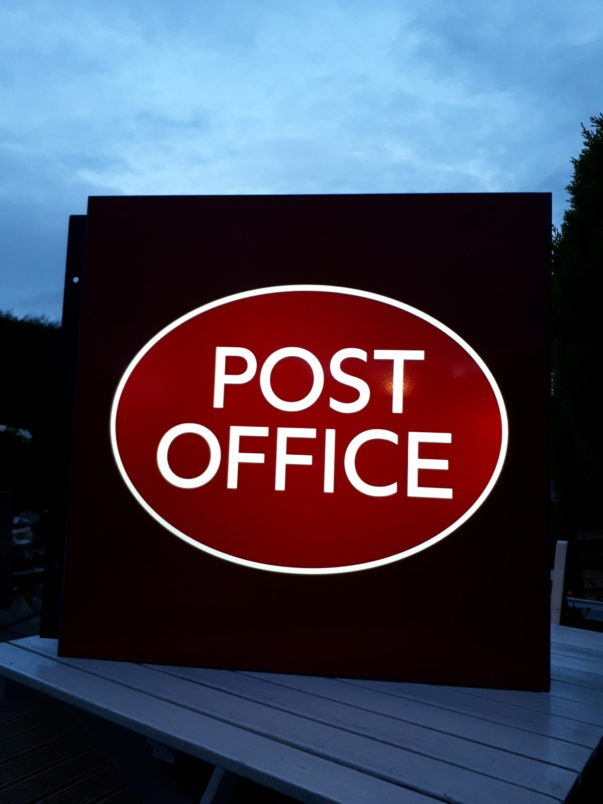 POST OFFICE SIGN ***ILLUMINATED***NEW IMAGE INCLUDING £50 CHANGEOVER ...