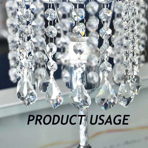 10Pcs Hanging Clear Crystal Maple Leaf Prisms Pendant Curtain Chandelier Decor - Picture 2 of 10