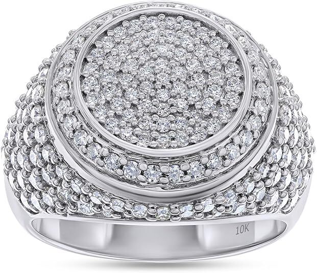 2.25Ct Dome Men's Moissanite Wedding Band in 10K or 14K Gold-image