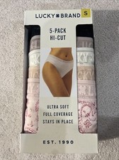Lucky Brand 5-pack Hi-Cut Small Panties Underwear Blk 191