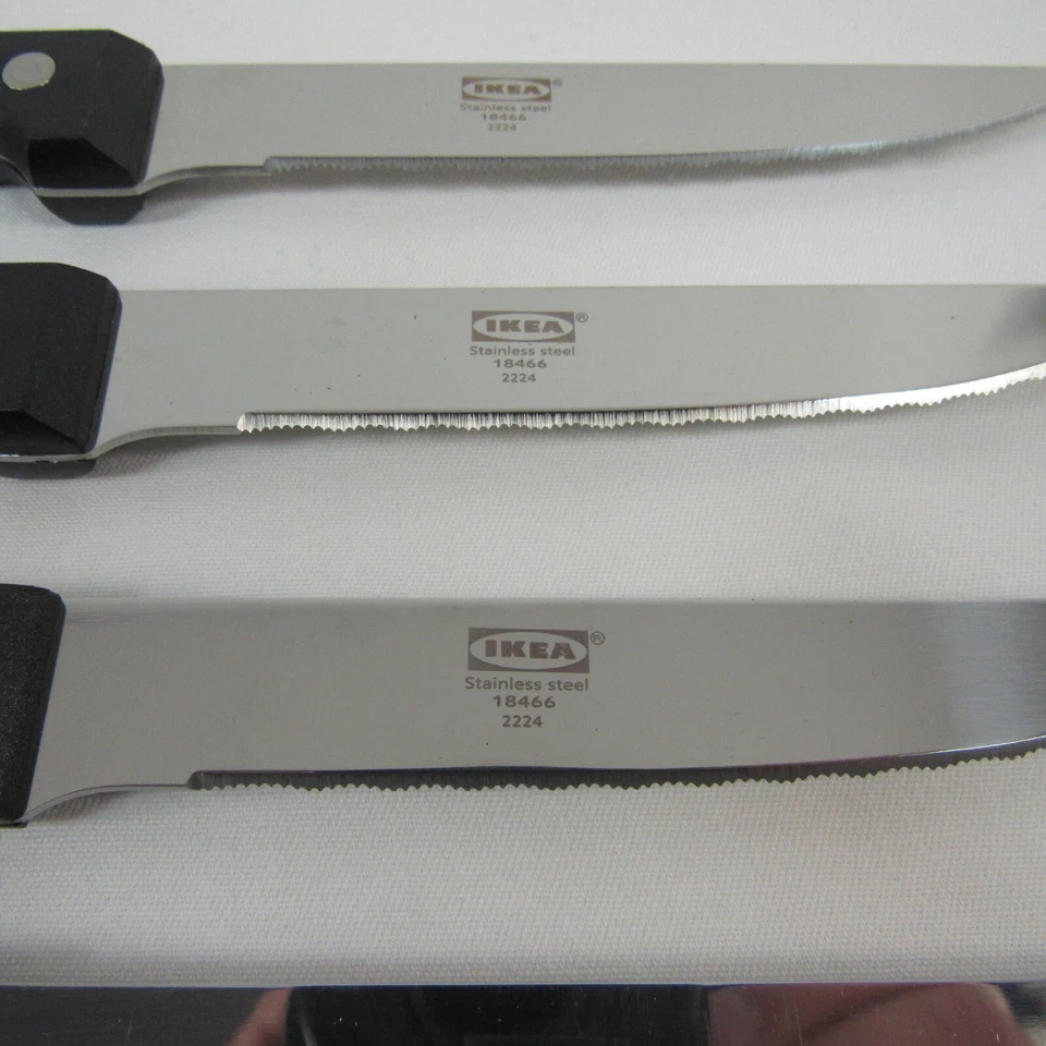 4-Pack IKEA SNITTA Classic Black Steak Knife Stainless Flatware New 002.872.95 - Image 3 of 4