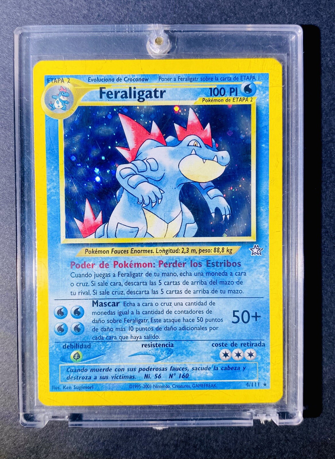 Pokemon Feraligatr Neo Genesis 4/111 Holo extremely Rare Spanish