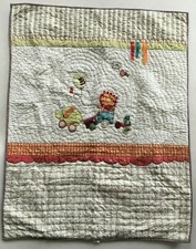 Mamas And Papas Baby Crib Quilt Blanket Bedding Colorful Applique Embroidered