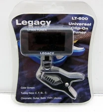Legacy LT-600 Chromatic Clip On Tuner Guitar Bass Violin Ukulele Color Screen 