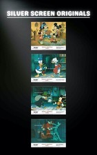 Mickeys Christmas Carol 4x ORIGINAL UK FOH Lobby Cards Mickey Mouse Disney 1983