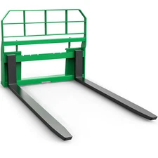 45" Frame Skid Steer Tractor W/ 48" Blades Pallet Fork Quick Attachment 4000LBS