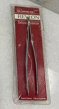 Revlon Deluxe Tweezers Slant Tip 1536-44 Carry Case Superior Quality