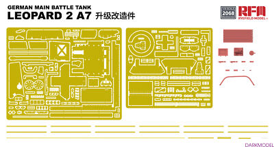 RYEFIELD 2068 1/35 LEOPARD 2 A7 MAIN BATTLE TANK UPGRADE PARTS FOR RM-5108