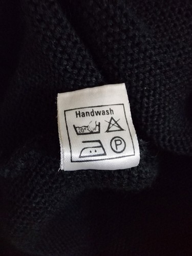 Geiger Wool Black Cardigan Sweater Sz 40 Heavyweight Knit Button Made In Austria - Picture 15 of 15
