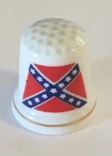 Flag Thimble Vintage Souvenir Collectible
