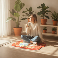 Absorbent Bathroom Rugs, Non Slip Bath Mat for Floor