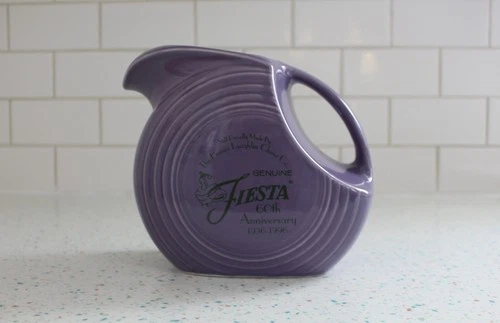 Fiestaware Lilac 60th Anniversary Large Disc Pitcher NIB